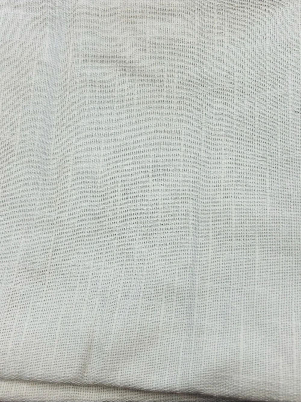 QUINCE Set Of 2 48x96 Cotton Slub Room Darkening Curtains White 0069
